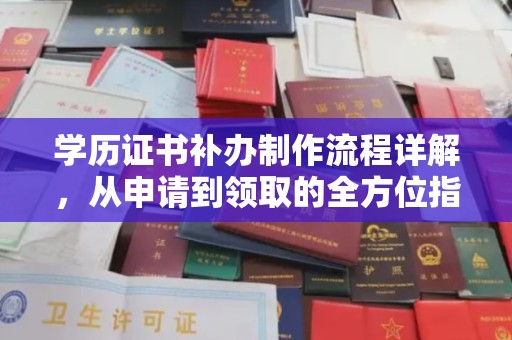 浈江学历证书补办制作流程详解，从申请到领取的全方位指南