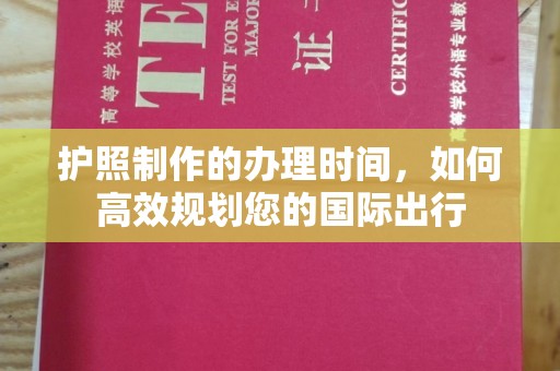 浈江护照制作的办理时间，如何高效规划您的国际出行