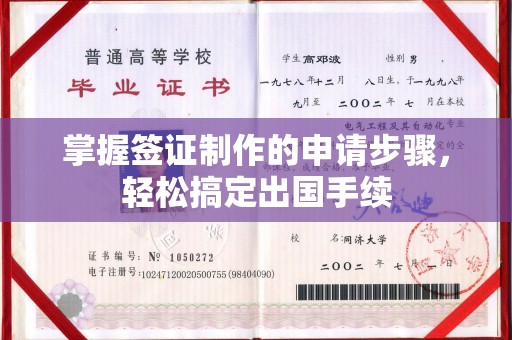 浈江掌握签证制作的申请步骤，轻松搞定出国手续