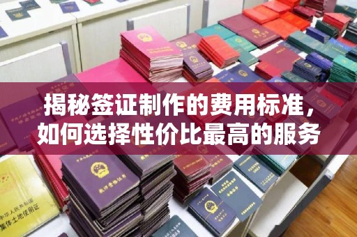 浈江揭秘签证制作的费用标准，如何选择性价比最高的服务？