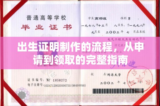 浈江出生证明制作的流程，从申请到领取的完整指南