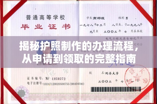 浈江揭秘护照制作的办理流程，从申请到领取的完整指南