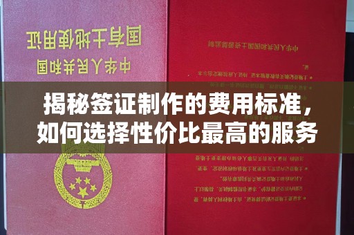 浈江揭秘签证制作的费用标准，如何选择性价比最高的服务？