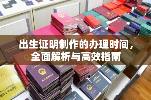 浈江出生证明制作的办理时间，全面解析与高效指南